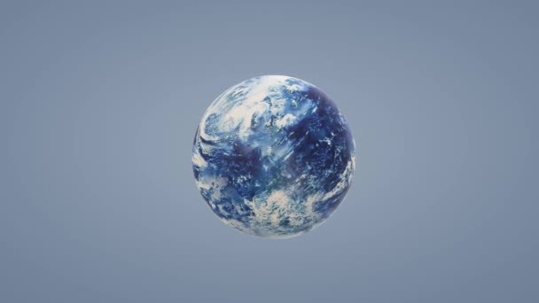 Blue Planet Rendering För Earth Day Och Eco Content — Stockvideo