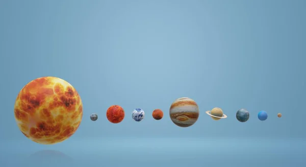 Visualización del universo solar 3d para contenido científico o educativo . — Foto de Stock
