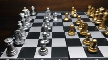 Iş içeriği için satranç strateji tahtası oyunu.