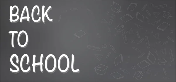 Back School Vectorafbeelding Voor Onderwijsinhoud — Stockvector