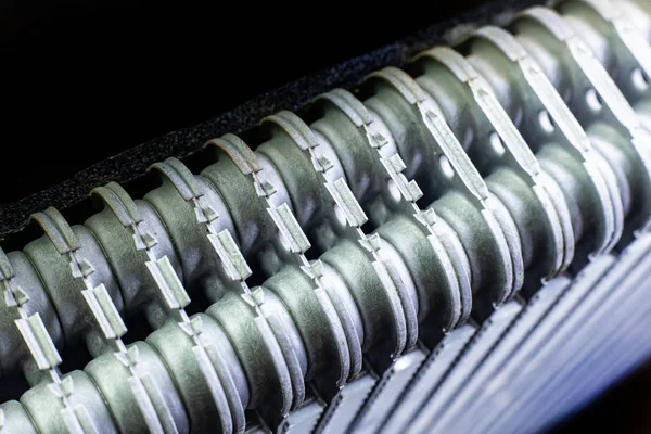 L'aria condizionata bobine auto primo piano texture immagine — Foto Stock