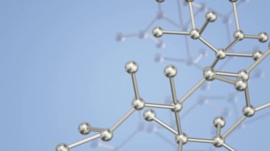 Molekül 3d bilim içeriği için render.