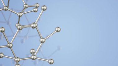 Molekül 3d bilim içeriği için render.