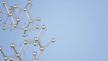 Molekül 3d bilim içeriği için render.