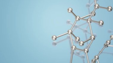 Molekül 3d bilim içeriği için render.