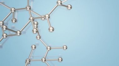 Molekül 3d bilim içeriği için render.