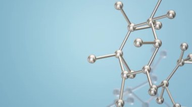 Molekül 3d bilim içeriği için render.