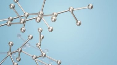 Molekül 3d bilim içeriği için render.