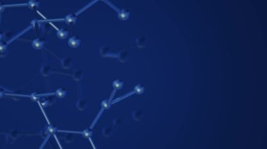 Molekül 3d bilim içeriği için render.