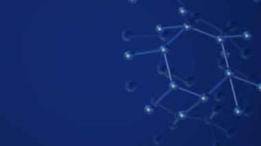 Molekül 3d bilim içeriği için render.