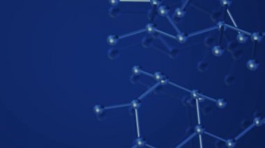 Molekül 3d bilim içeriği için render.