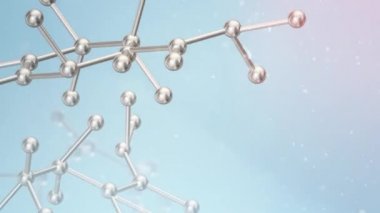 Molekül 3d bilim içeriği için render.