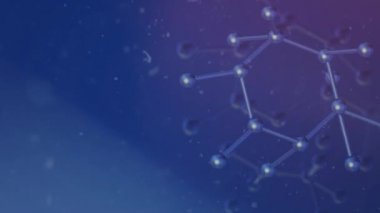 Molekül 3d bilim içeriği için render.