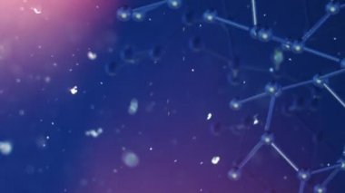 Molekül 3d bilim içeriği için render.