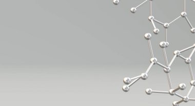 bilim içeriği için molekül 3d render.