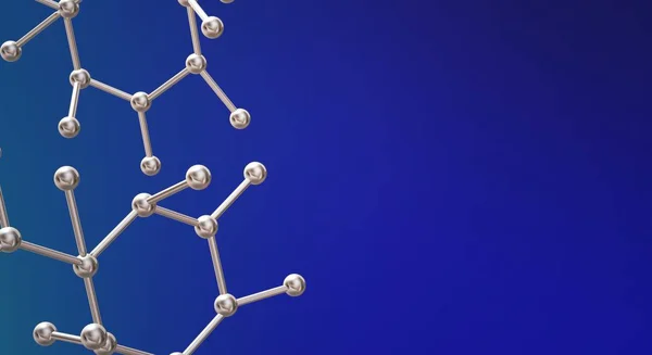 Molekyl 3D-rendering för vetenskapligt innehåll. — Stockfoto