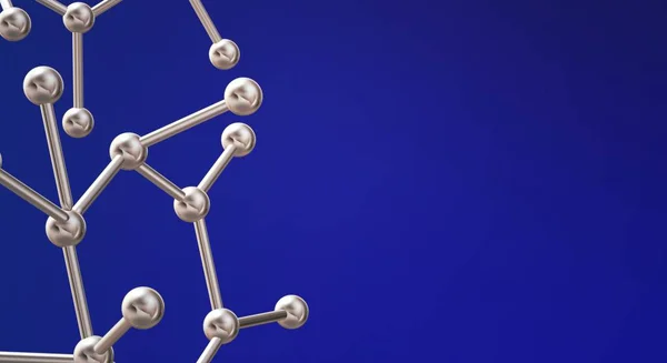 Molecuul 3D-rendering voor wetenschaps inhoud. — Stockfoto