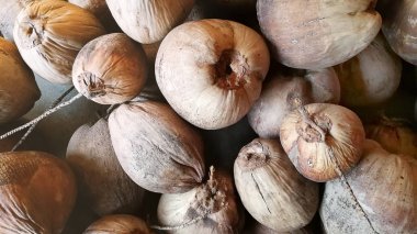 Gıda içeriği için Eski Hindistan cevizi ve Coir görüntü.