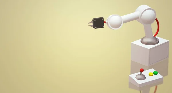 Robotarm 3D-rendering voor industriële inhoud — Stockfoto