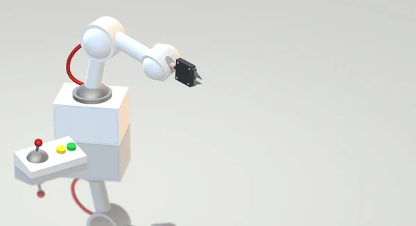 robotic arm  3d rendering for industrial content