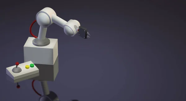 Ρομποτικό βραχίονα 3D απόδοση για βιομηχανικό περιεχόμενο — Φωτογραφία Αρχείου