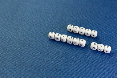 wooden text  for father day content close up image.