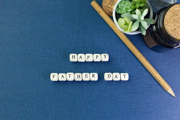 Wooden text  for father day content close up image. — Zdjęcie stockowe