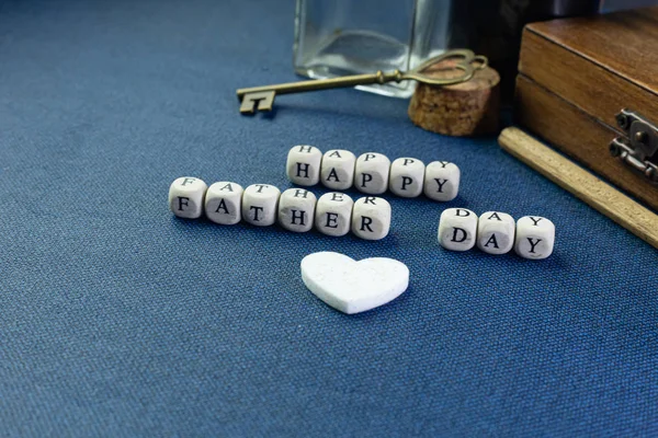 Texto de madera para el contenido del día del padre primer plano imagen . — Foto de Stock