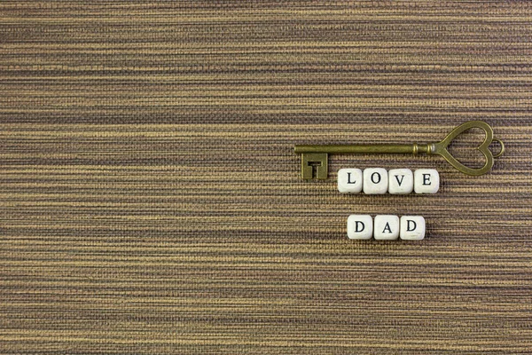 Wooden text  for father day content close up image. — Stock fotografie