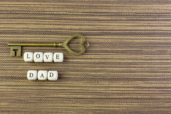 Wooden text  for father day content close up image. — Zdjęcie stockowe