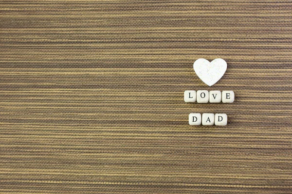 Wooden text  for father day content close up image. — Stok fotoğraf