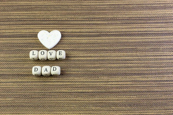 Wooden text  for father day content close up image. — Stock fotografie