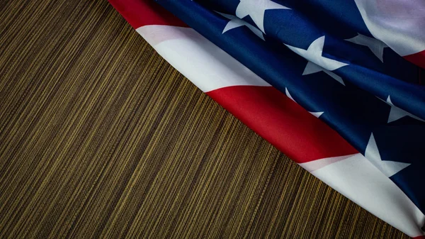 Bandeira americana no conteúdo do dia da independência da madeira . — Fotografia de Stock