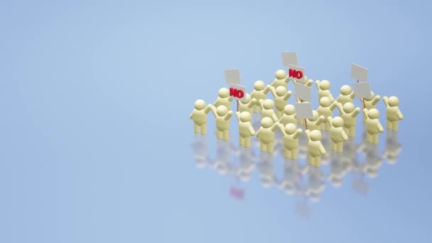 3d rendre les gens partagent un signe de protestation détenir concept de mafia .