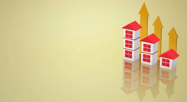 3d rendere la casa per il contenuto del business immobiliare . — Foto Stock
