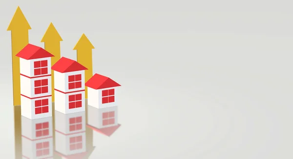 3d renderizar el hogar para el contenido del negocio de bienes raíces . —  Fotos de Stock