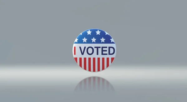 Jag röstade America Badge 3D rendering bild. — Stockfoto