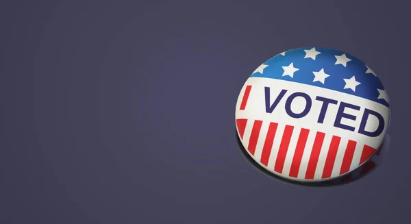 I voted America badge 3d rendering image.
