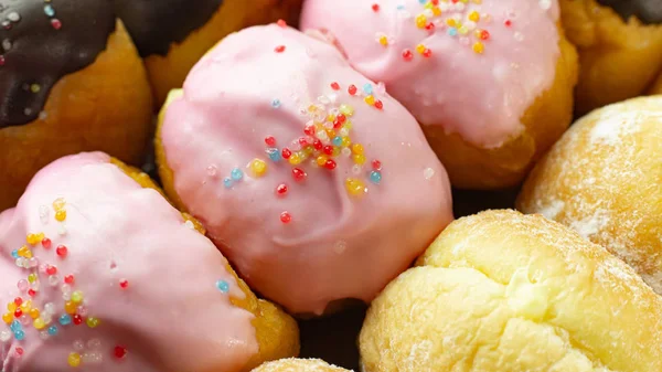 Donuts närbild bild för mat innehåll — Stockfoto