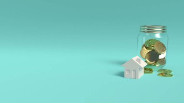 Konut konsepti için 3d render imaj planı.