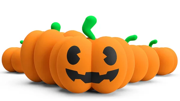 Abóbora jack 3d renderização para halloween conceito . — Fotografia de Stock