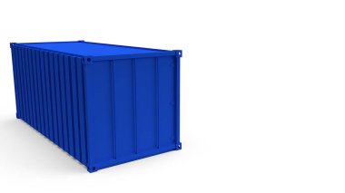 Nakliye konsepti 3d render için beyaz arka plan konteyner.