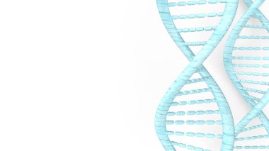 tıbbi kavram 3d render için beyaz arka plan mavi Dna.