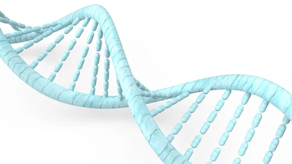 医療コンセプト3Dレンダリングのための白い背景の青いDNA. — ストック写真