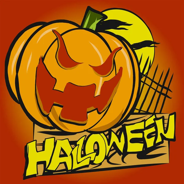 Obraz Halloweenu pro koncept svátků — Stockový vektor