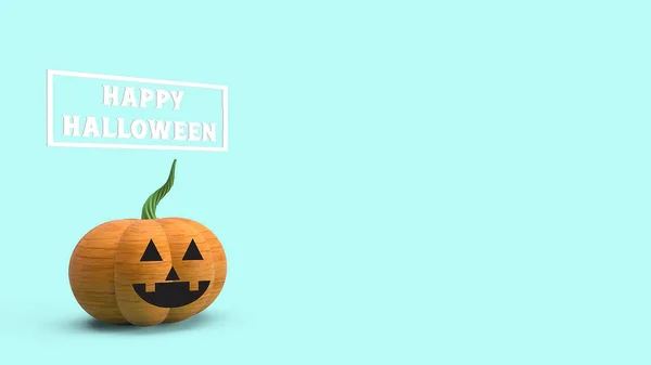 Calabaza de Halloween para el concepto de vacaciones 3d renderizado —  Fotos de Stock