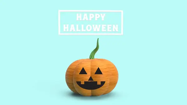 Calabaza de Halloween para el concepto de vacaciones 3d renderizado — Foto de Stock