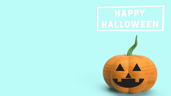 Calabaza de Halloween para el concepto de vacaciones 3d renderizado —  Fotos de Stock