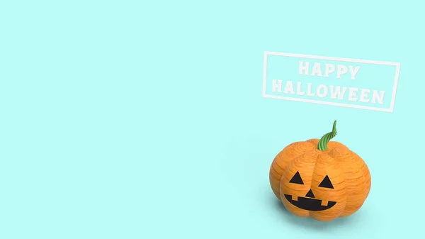 Calabaza de Halloween para el concepto de vacaciones 3d renderizado —  Fotos de Stock