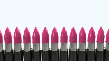  kozmetik konsepti için pembe ruj 3d render